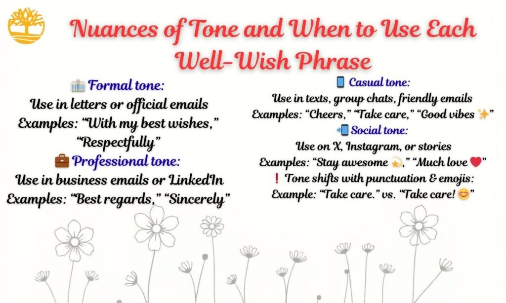 Nuances of Tone and When to Use Each Well-Wish Phrase