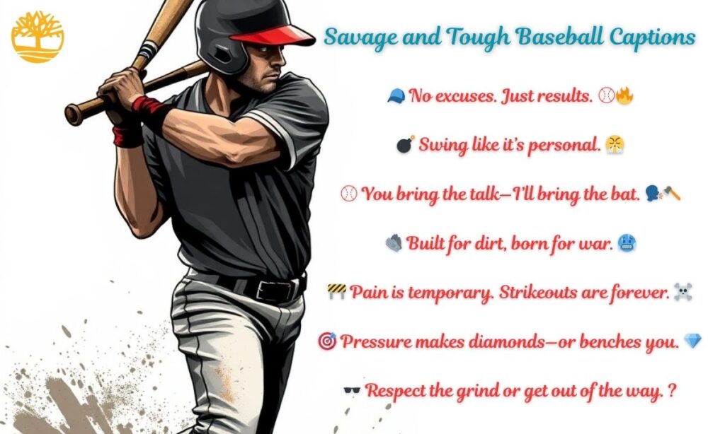 Savage and Tough Baseball Captions