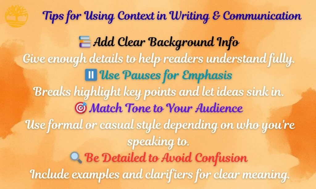 Tips for Using Context in Writing and Communication
