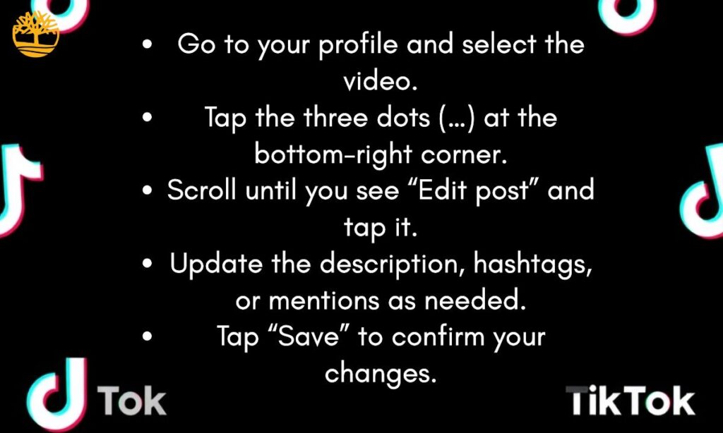 How to Edit Description on TikTok
