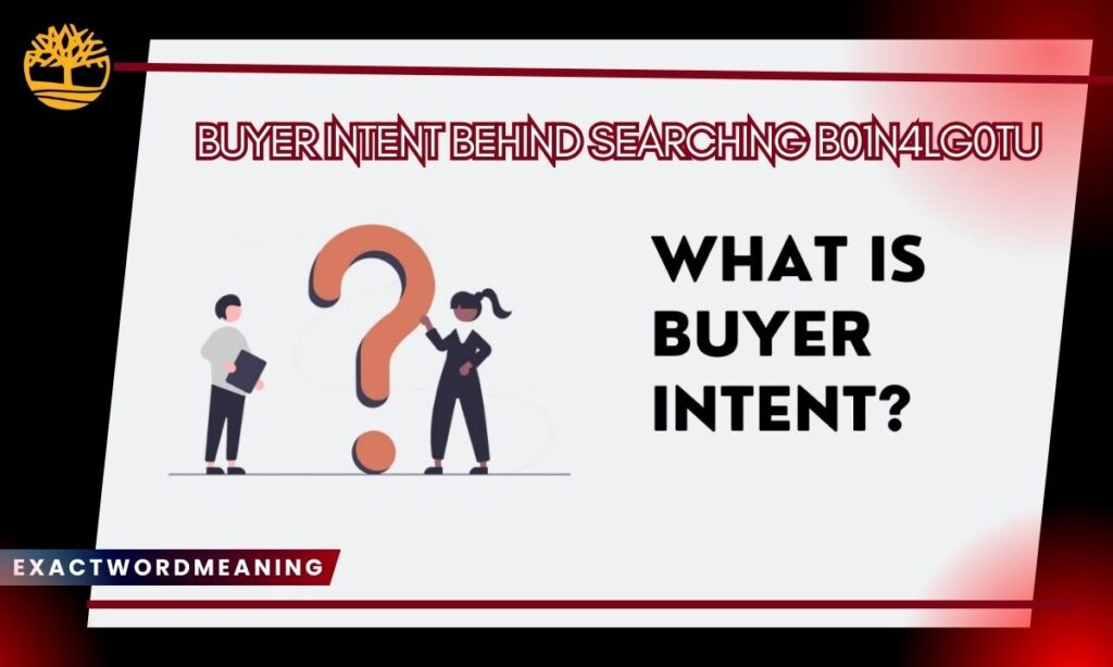 Buyer Intent Behind Searching B01N4LG0TU