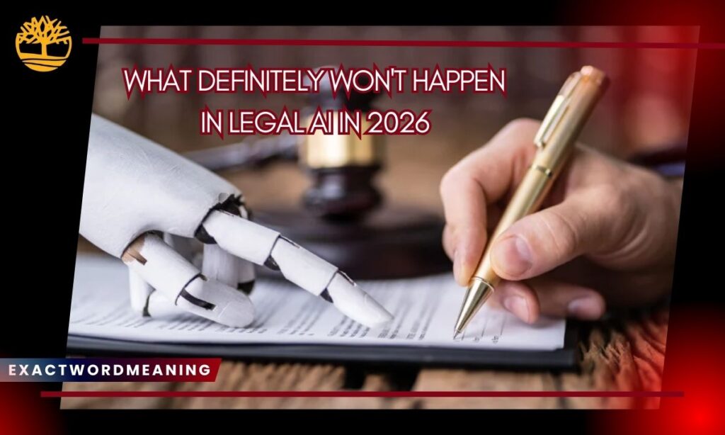 What Definitely Won't Happen in Legal AI in 2026