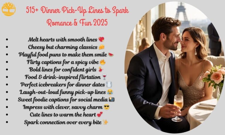 515+ Dinner Pick-Up Lines to Spark Romance & Fun 2025