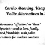 Cariño Meaning, Usage, and Polite Alternatives in 2025