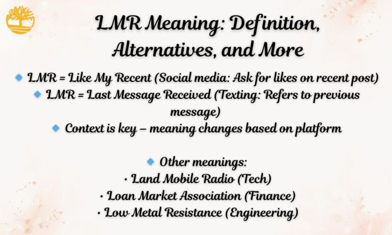 LMR Meaning: Definition, Alternatives, and More