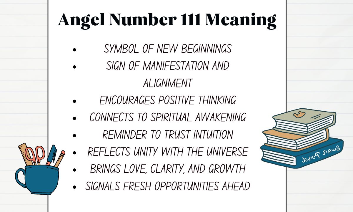 Angel Number 111 Meaning