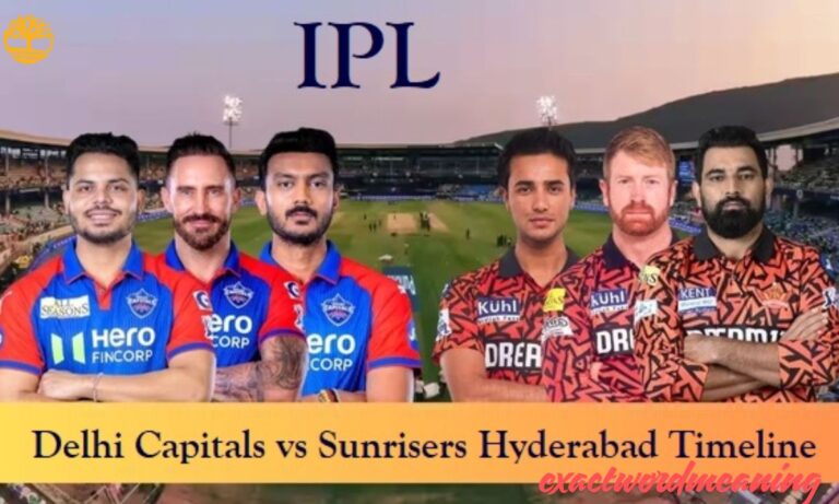 Delhi Capitals vs Sunrisers Hyderabad Timeline