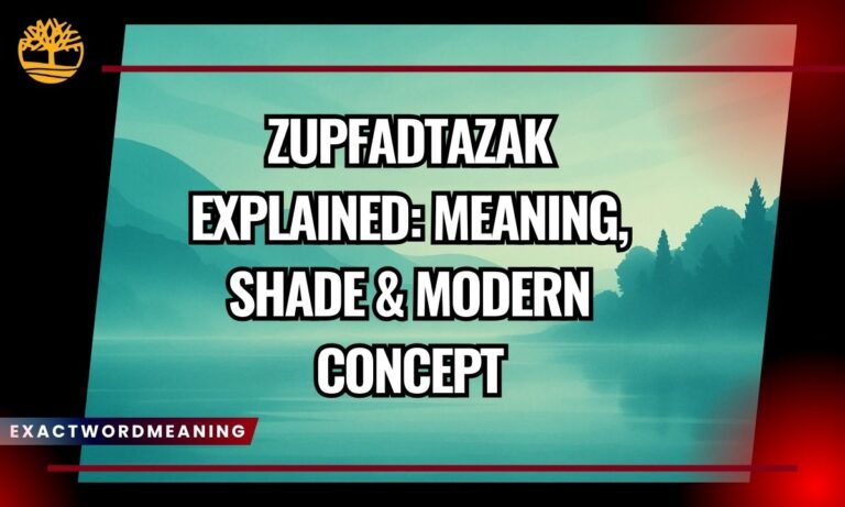 Zupfadtazak Explained Meaning, Shade & Modern Concept
